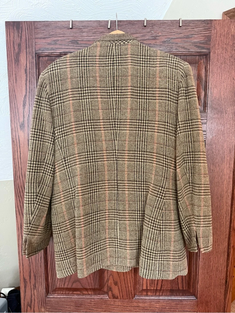 Vintage Christian Dior Houndstooth Wool Blazer with matching skirt